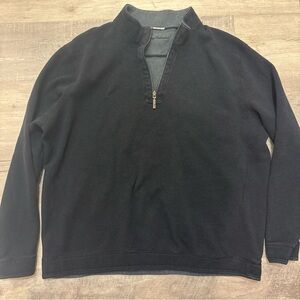 Tommy Bahama Black quarter Zip-Up Sweater